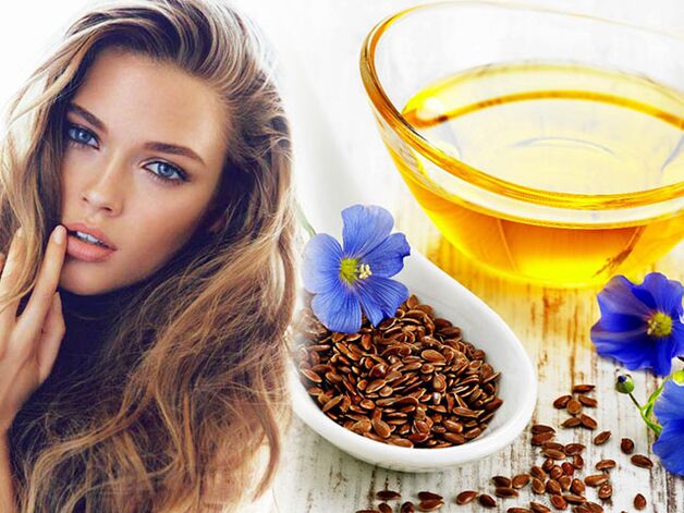 Flaxseed oil mask helps in strengthening hair