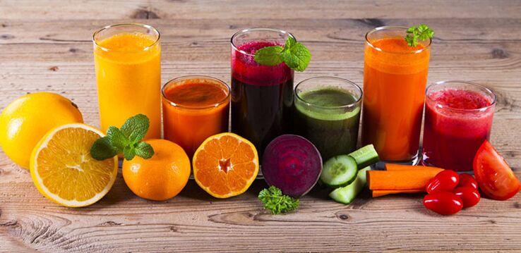 Diet for weight loss with fresh squeezed juice